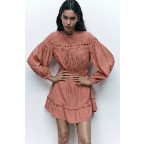 Zara | Long Sleeve Embroidered Dress - Picture 7 of 8